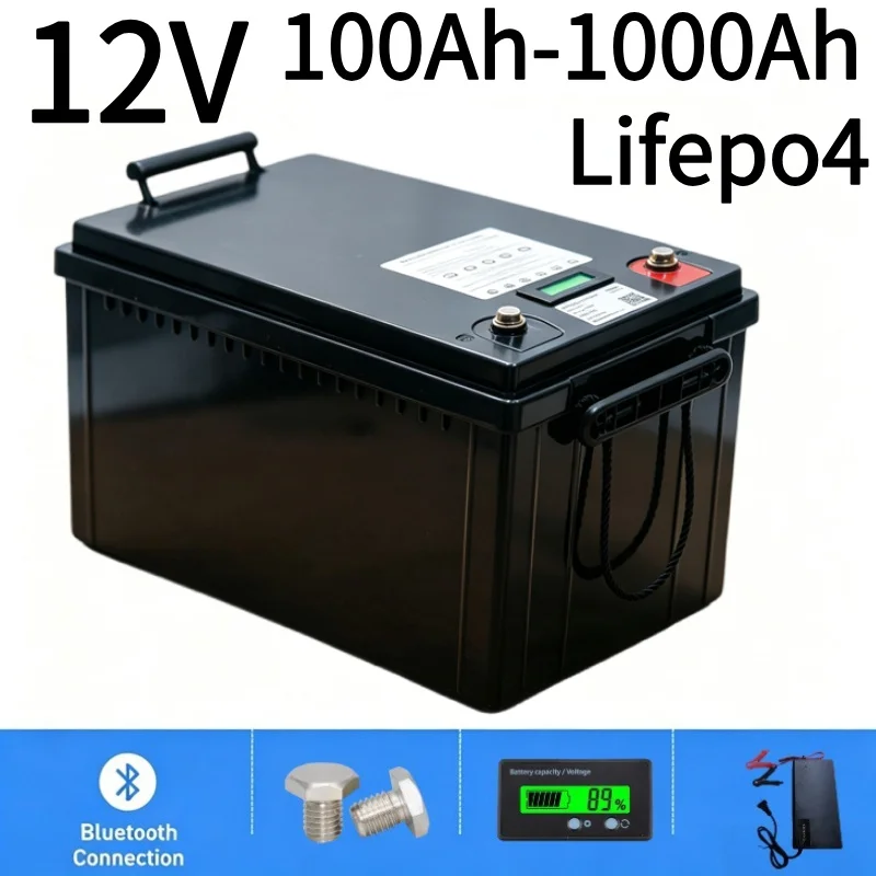 Lifepo4 12V 100Ah Bms Bluetooth - Batería de litio LiFePO4 de 12V