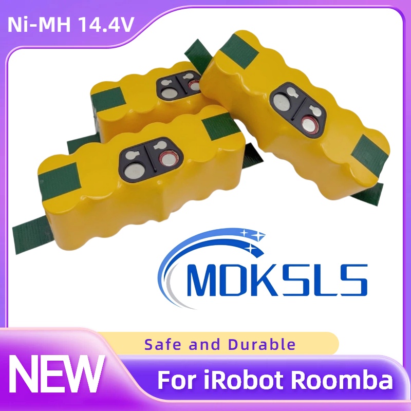 4S Lipo Battery 14.8V 6000Mah - Batería para iRobot Roomba 5000mAh 14.4V,
