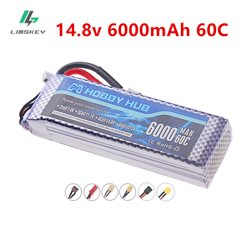 4S Lipo Battery 14.8V 6000Mah - Batería Lipo de 6000 mAh y