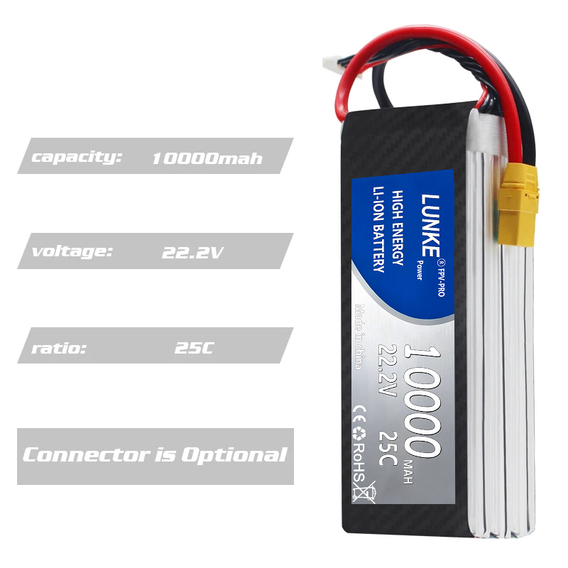 Batería Lipo 2S 3S 4S 5S 6S 12 - 6S Lipo Battery 22.2V 5000Mah reseña y precio