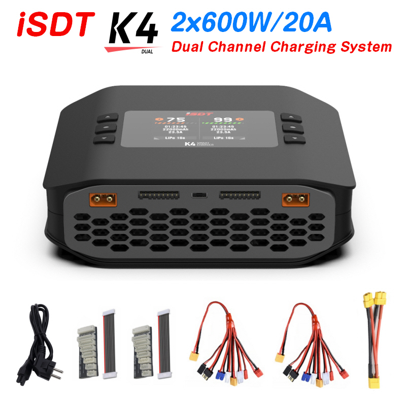 Cargador inteligente de baterí - Isdt K4 Dual Lipo Charger reseña y precio