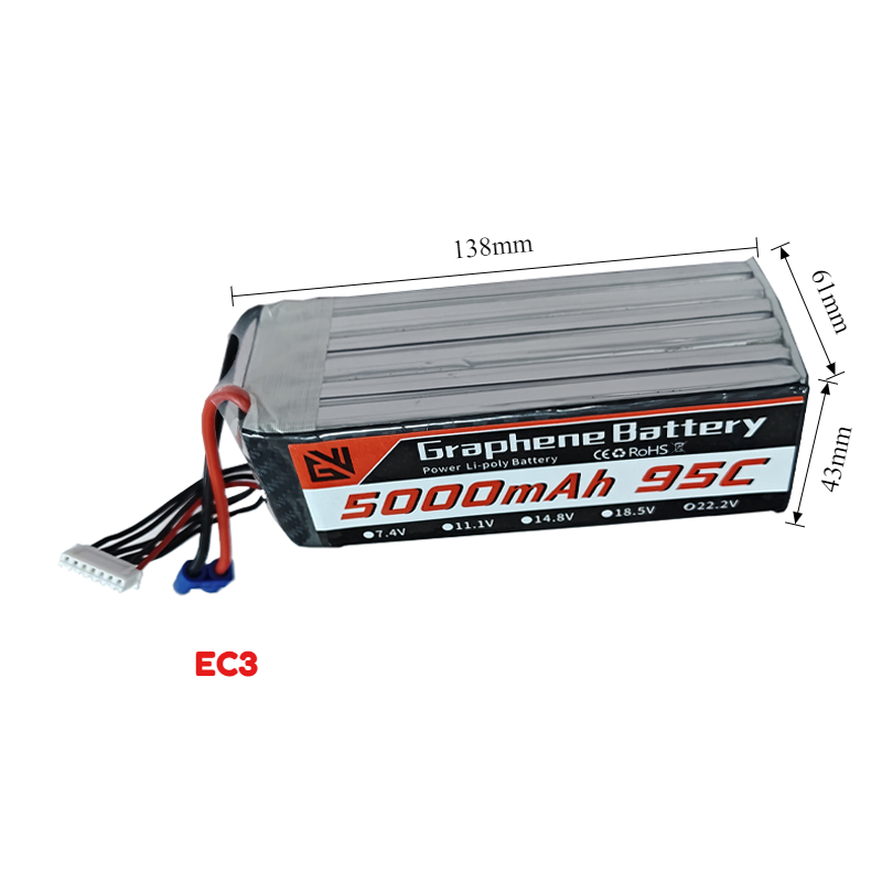 Batería LiPo de Alta Capacidad - 6S Lipo Battery 22.2V 5000Mah reseña y precio