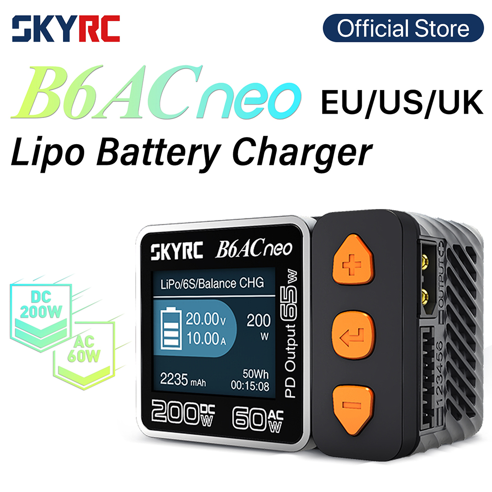 SKYRC B6ACneo cargador DC 200W - Skyrc B6 Neo Smart Charger reseña y precio