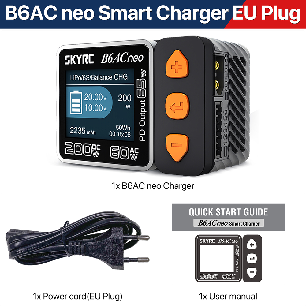 SKYRC B6ACneo cargador DC 200W - Skyrc B6 Neo Smart Charger reseña y precio