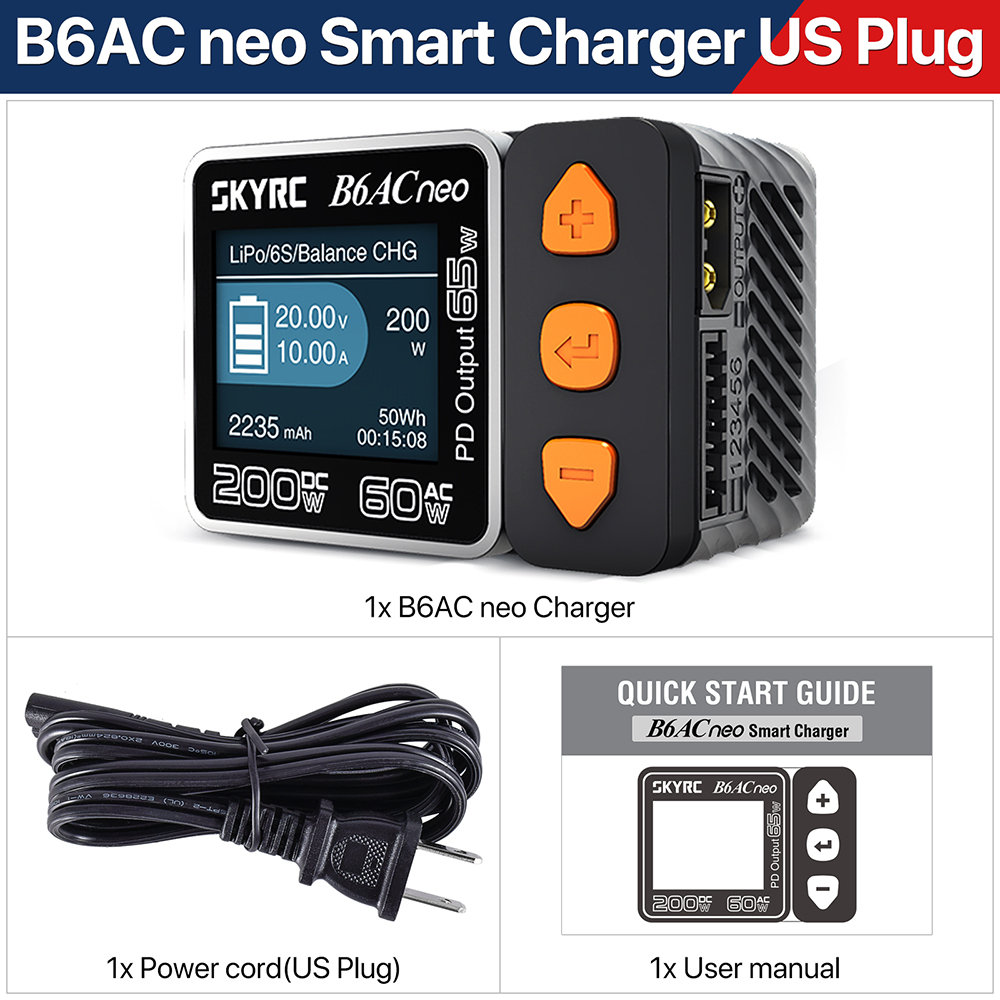 SKYRC B6ACneo cargador DC 200W - Skyrc B6 Neo Smart Charger reseña y precio