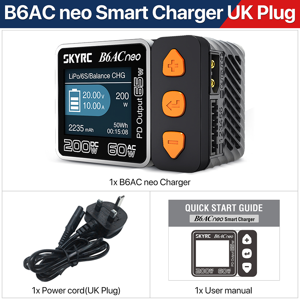 SKYRC B6ACneo cargador DC 200W - Skyrc B6 Neo Smart Charger reseña y precio