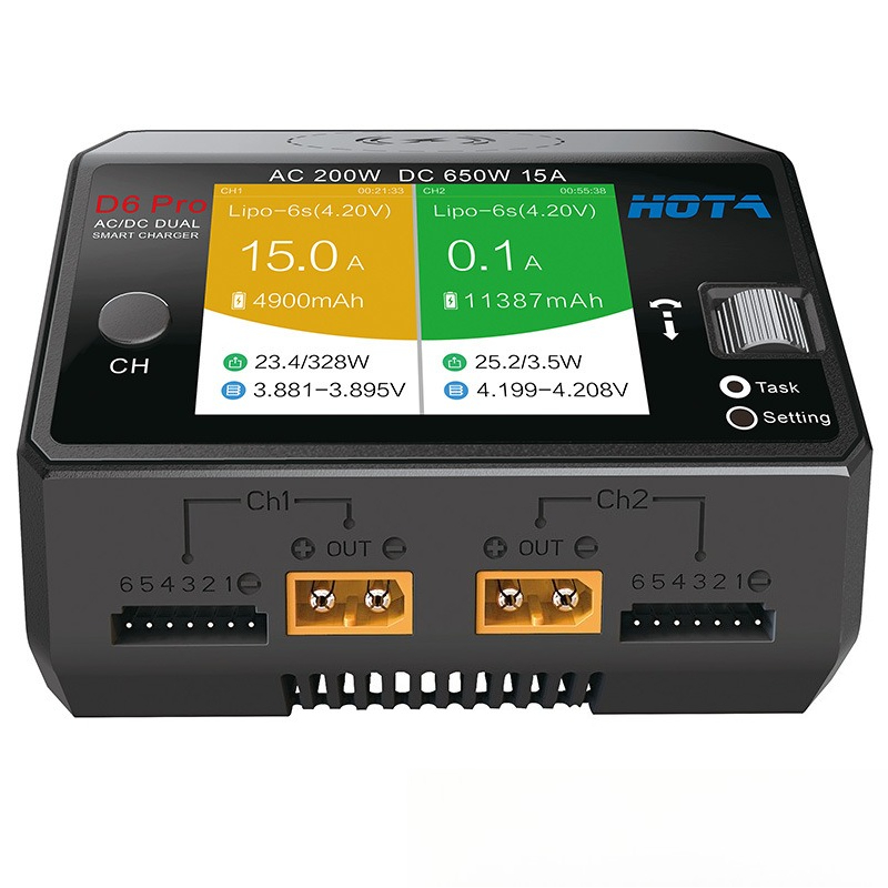Cargador de Equilibrio HOTA D6 - Hota D6 Pro Dual Lipo Charger reseña y precio
