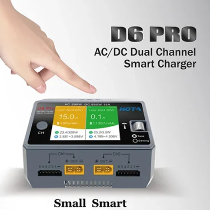 Cargador de Batería Inteligent - Hota D6 Pro Dual Lipo Charger reseña y precio