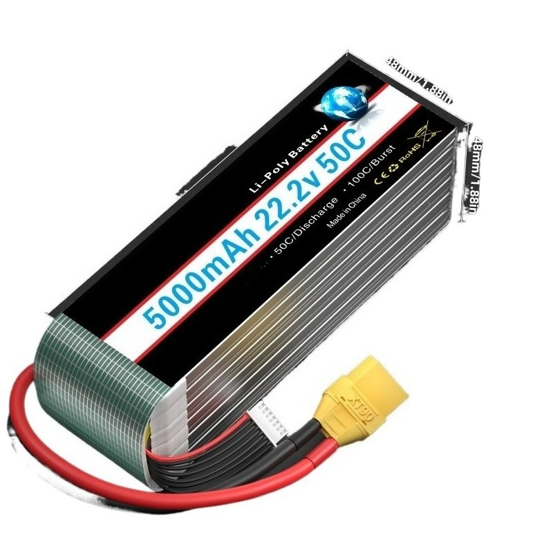 Nuevo 5000/6000mah 22,2 V bate - 6S Lipo Battery 22.2V 5000Mah reseña y precio