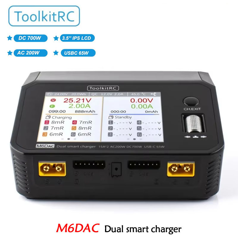 ToolkitRC M6DAC cargador intel - Toolkitrc M6Dac Smart Charger reseña y precio