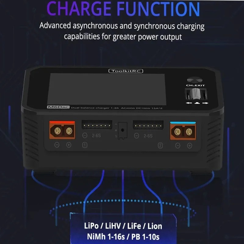 Cargador/Descargador de Baterí - Toolkitrc M6Dac Smart Charger reseña y precio