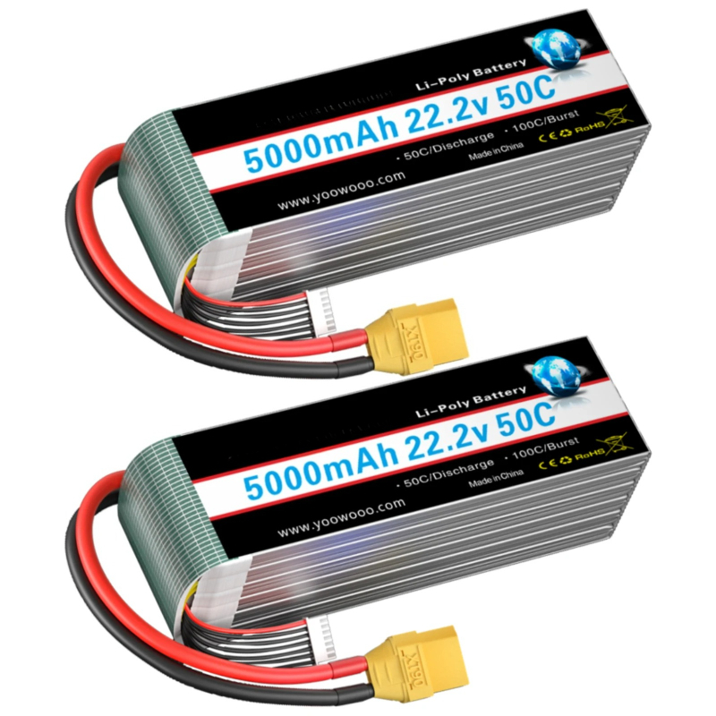 2 Baterías Lipo HRB de 22.2v 5 - 6S Lipo Battery 22.2V 5000Mah reseña y precio