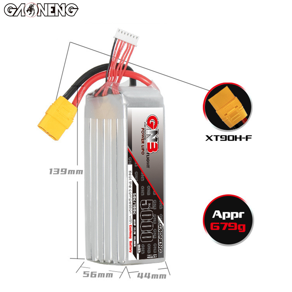 Batería de litio original GNB  - 6S Lipo Battery 22.2V 5000Mah reseña y precio