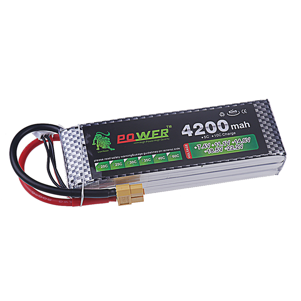 Batería Lipo de 4200 mAh, 5200 - 4S Lipo Battery 14.8V 6000Mah reseña y precio